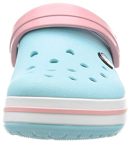 Crocs Crocband Clog Kids, Zuecos Unisex niños, Azul Hielo (Ice Blue/White), 25/26 EU Crocs Crocband Clog Kids, Zuecos Unisex niños, Azul Hielo (Ice Blue/White), 25/26 EU