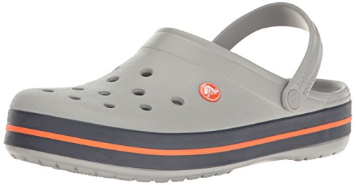 Crocs Crocband U, Zuecos Unisex Adulto, Gris (Light Grey-Navy), 37-38 EU