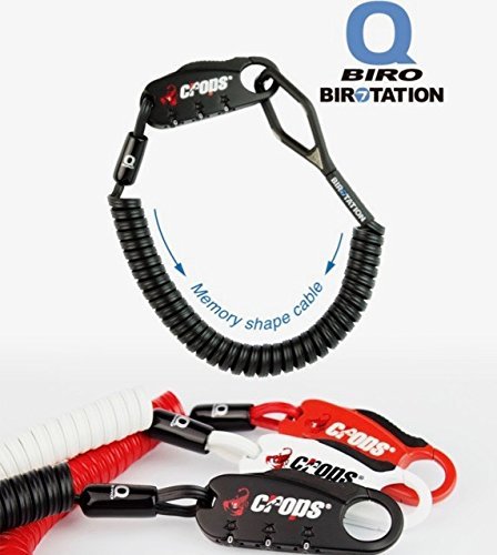 CROPS Pro Q4-Biro Cable Candado - Muy Ligero - Reajustable - Combinación de 3 dígitos - Material con Memoria: Siempre vuelve a su Forma Original - Anti-Robo CROPS Pro Q4-Biro Cable Candado - Muy Ligero - Reajustable - Combinación de 3 dígitos - Material con Memoria: Siempre vuelve a su Forma Original - Anti-Robo