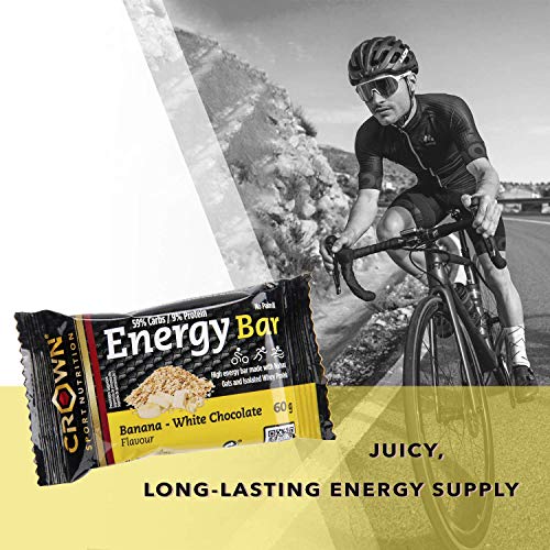 Crown Sport Nutrition Barritas Energéticas - Ciclismo Running Deporte Entreno Larga Duración Carbohidratos lento y rápido 10 unidades
