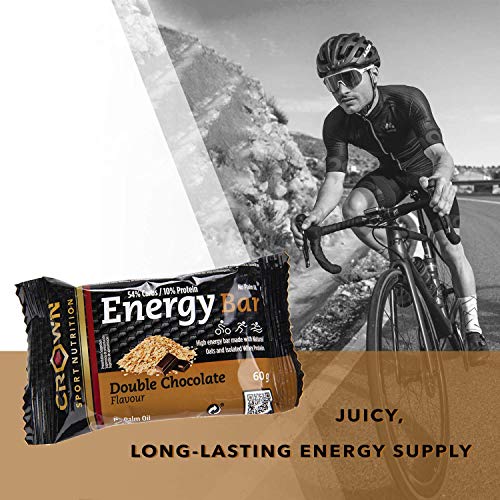 Crown Sport Nutrition Barritas Energéticas - Ciclismo Running Deporte Entreno Larga Duración Carbohidratos lento y rápido 10 unidades