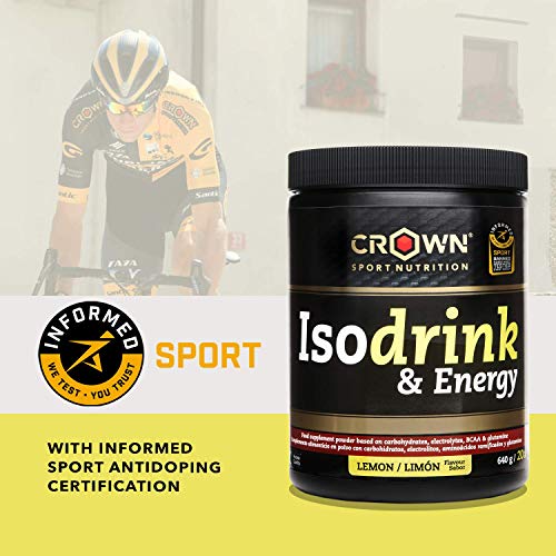 Crown Sport Nutrition Bebida Isotónica - Isotónico en polvo con carbohidratos, sales y aminoácidos. Certificación antidoping Informed Sport