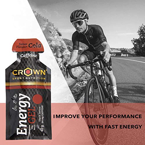 Crown Sport Nutrition Gel Energético - con o sin Cafeína - 10 unidades Carbohidratos en ratio 2:1:1 (Maltodextrina - Dextrosa - Fructosa) Ciclismo Running Deporte Entreno Crown Sport Nutrition Gel Energético - con o sin Cafeína - 10 unidades Carbohidratos en ratio 2:1:1 (Maltodextrina - Dextrosa - Fructosa) Ciclismo Running Deporte Entreno