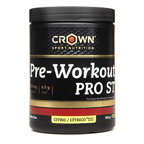 Crown Sport Nutrition Pre Entreno - Preworkout con Óxido Nítrico Taurina Tirosina Betaina Acetil L-Carnitina Cafeína Yerba Mate pre-entreno pre-workout lcarnitina