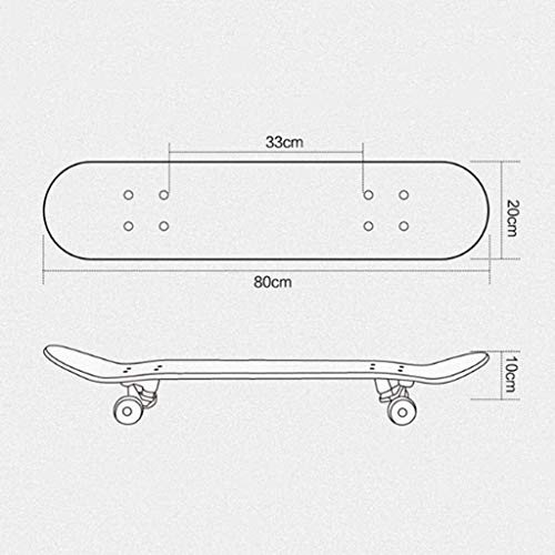 Cruiser Completo Skateboard Monopatín Longboard Rueda de destello del estilo libre de Longboard Skateboard 31 x 7,8 pulgadas trucos del patín de la calle Junta de cepillo crucero for adolescentes prin