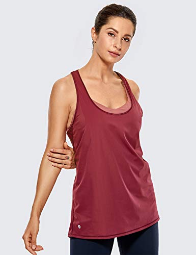 CRZ YOGA Camiseta Deportiva para Mujer Sin Mangas Tank Top Borgoña 42 CRZ YOGA Camiseta Deportiva para Mujer Sin Mangas Tank Top Borgoña 42