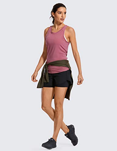 CRZ YOGA Mujer Camisas sin Mangas Deportivas Camisetas Chaleco Yoga Cuello Redondo Tops Deportes Espalda Abierta Misty Merlot 46 CRZ YOGA Mujer Camisas sin Mangas Deportivas Camisetas Chaleco Yoga Cuello Redondo Tops Deportes Espalda Abierta Misty Merlot 46