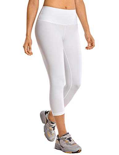 CRZ YOGA Mujer Compresión Mallas Largos Pantalones Deportivos Cintura Alta con Bolsillo-53cm Blanco 42 CRZ YOGA Mujer Compresión Mallas Largos Pantalones Deportivos Cintura Alta con Bolsillo-53cm Blanco 42