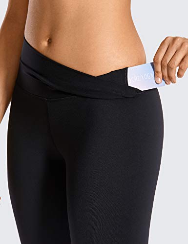 CRZ YOGA Mujer Compresión Mallas Largos Pantalones Deportivos Cintura Alta con Bolsillo-53cm Negro 38 CRZ YOGA Mujer Compresión Mallas Largos Pantalones Deportivos Cintura Alta con Bolsillo-53cm Negro 38