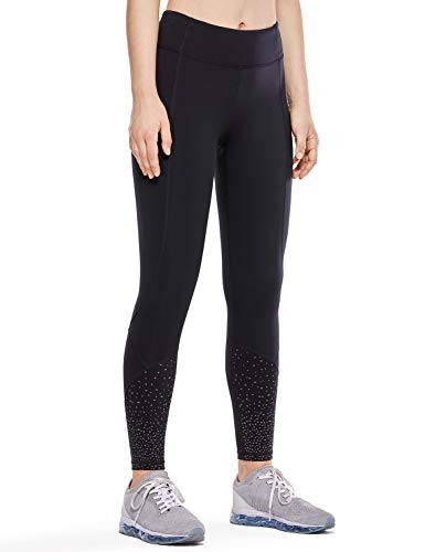 CRZ YOGA Mujer Compression 7/8 Leggings Deportes Running Fitness Pantalon con Bolsillos-63cm Negro 25'' R421 36 CRZ YOGA Mujer Compression 7/8 Leggings Deportes Running Fitness Pantalon con Bolsillos-63cm Negro 25'' R421 36