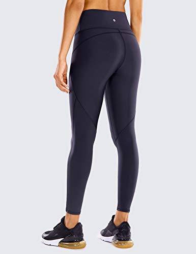 CRZ YOGA Mujer Compression Leggings Cintura Alta Deportivos Running Fitness Pantalon con Bolsillo-63cm Azul Marino R424 36 CRZ YOGA Mujer Compression Leggings Cintura Alta Deportivos Running Fitness Pantalon con Bolsillo-63cm Azul Marino R424 36