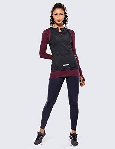 CRZ YOGA Mujer Compression Leggings Cintura Alta Deportivos Running Fitness Pantalon con Bolsillo-63cm Azul Marino R424 36 CRZ YOGA Mujer Compression Leggings Cintura Alta Deportivos Running Fitness Pantalon con Bolsillo-63cm Azul Marino R424 36