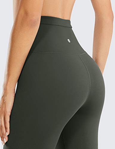 CRZ YOGA Mujer Deportivas Leggings Cintura Alta Yoga Pantalones Fitness Pilates Tight-71cm Verde Oliva 40