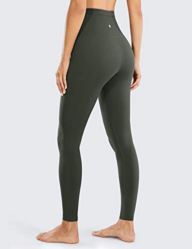 CRZ YOGA Mujer Deportivas Leggings Cintura Alta Yoga Pantalones Fitness Pilates Tight-71cm Verde Oliva 40