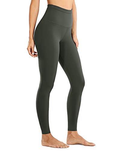 CRZ YOGA Mujer Deportivas Leggings Cintura Alta Yoga Pantalones Fitness Pilates Tight-71cm Verde Oliva 40