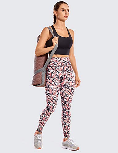 CRZ YOGA Mujer Mallas Deportivo Pantalón Elastico para Running Fitness-71cm Leafy Multi 1 38