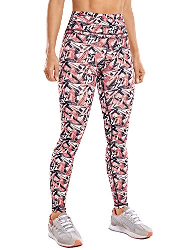 CRZ YOGA Mujer Mallas Deportivo Pantalón Elastico para Running Fitness-71cm Leafy Multi 1 38