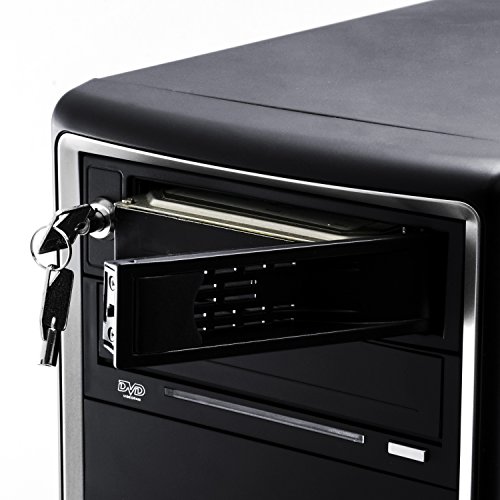 CSL - Caja extraíble 3,5 Pulgadas SATA Mobile Rack - Caja para Disco Duro SATA I II III HDD en bahía de Disco de 5,25 Pulgadas - hasta 6.0 GBit s - Kit Anti-vibración - con Cierre de Seguridad CSL - Caja extraíble 3,5 Pulgadas SATA Mobile Rack - Caja para Disco Duro SATA I II III HDD en bahía de Disco de 5,25 Pulgadas - hasta 6.0 GBit s - Kit Anti-vibración - con Cierre de Seguridad