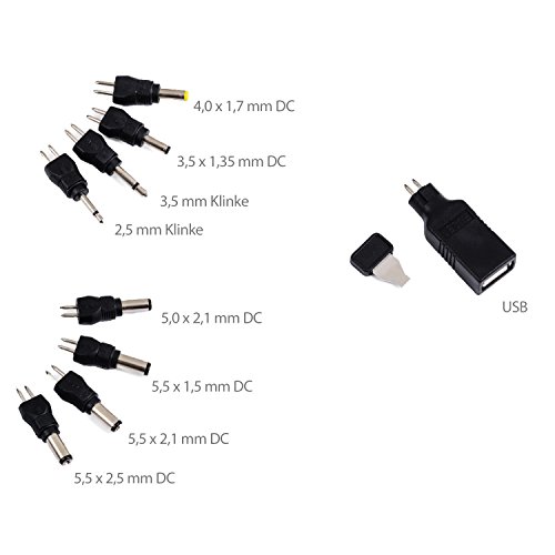 CSL - Fuente de alimentación Universal 3 4,5 5 6 7,5 9 y 12V CA CC 1000 mA, 9 Conectores - Adaptador de Viaje CSL - Fuente de alimentación Universal 3 4,5 5 6 7,5 9 y 12V CA CC 1000 mA, 9 Conectores - Adaptador de Viaje