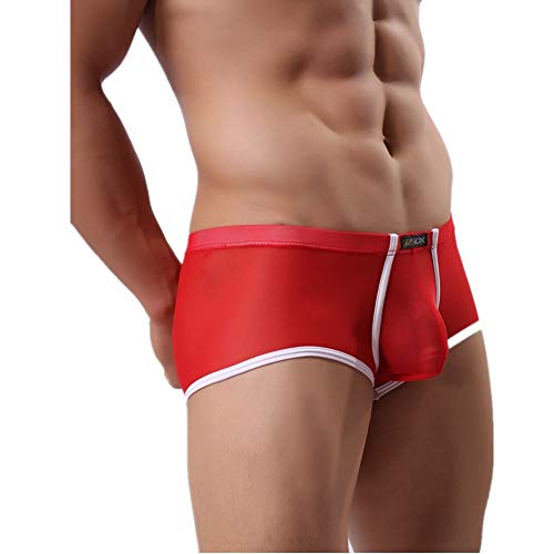 CSMARTE Hombre Slip Calzoncillos bóxer de Rayas de Malla de Ropa Interior para Hombres Troncos Transparentes Atractivos CSMARTE Hombre Slip Calzoncillos bóxer de Rayas de Malla de Ropa Interior para Hombres Troncos Transparentes Atractivos