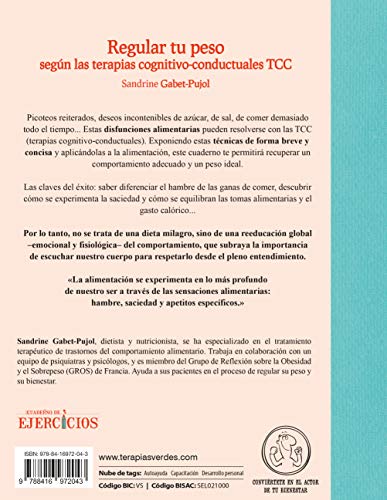 Cuaderno de ejercicios para regular tu peso según las Terapias cognitivo-conductuales (TCC): ¡Desarrollo todo mi potencial! (Terapias Cuadernos ejercicios)