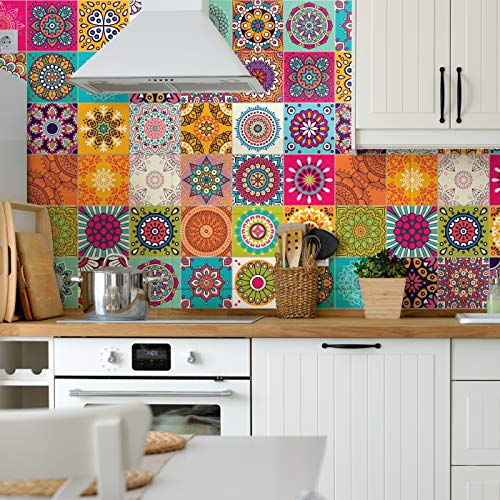 Cuadros de Cemento Adhesiva Pared – Azulejos – 20 x 20 cm – 60 Piezas Cuadros de Cemento Adhesiva Pared – Azulejos – 20 x 20 cm – 60 Piezas