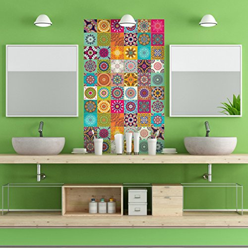 Cuadros de Cemento Adhesiva Pared – Azulejos – 20 x 20 cm – 60 Piezas Cuadros de Cemento Adhesiva Pared – Azulejos – 20 x 20 cm – 60 Piezas