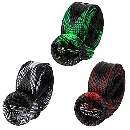 Cubierta de Caña de Pescar, 3 Piezas Funda para Caña de Pescar Trenzada, Funda Protectora para Caña de Pescar Con Cordón, Ajustable para Evitar que la Caña de Pescar se Raye (3 Colores) Cubierta de Caña de Pescar, 3 Piezas Funda para Caña de Pescar Trenzada, Funda Protectora para Caña de Pescar Con Cordón, Ajustable para Evitar que la Caña de Pescar se Raye (3 Colores)