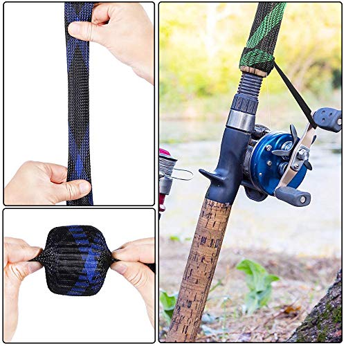 Cubierta de Caña de Pescar, 3 Piezas Funda para Caña de Pescar Trenzada, Funda Protectora para Caña de Pescar Con Cordón, Ajustable para Evitar que la Caña de Pescar se Raye (3 Colores) Cubierta de Caña de Pescar, 3 Piezas Funda para Caña de Pescar Trenzada, Funda Protectora para Caña de Pescar Con Cordón, Ajustable para Evitar que la Caña de Pescar se Raye (3 Colores)