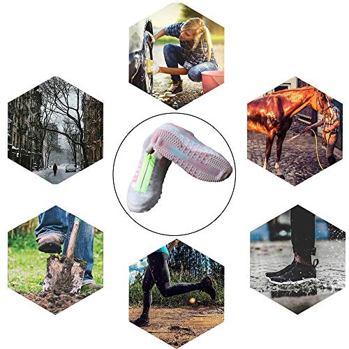 Cubierta del Zapato, Funda de Silicona para Zapatos con Suela Antideslizante y Diseño de Cremallera, Funda de Zapato Reutilizable & Impermeable para Días de Lluvia y Nieve (XL (43--47), Transparente) Cubierta del Zapato, Funda de Silicona para Zapatos con Suela Antideslizante y Diseño de Cremallera, Funda de Zapato Reutilizable & Impermeable para Días de Lluvia y Nieve (XL (43--47), Transparente)