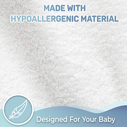 Cubiertas para cambiadores acolchadas altamente absorbentes (paquete de 3). Tamaño más grande, hipoalergénicas y suaves 38x74 cm (15" x 29") Hechas con rayón de bambú 100% Cubiertas para cambiadores acolchadas altamente absorbentes (paquete de 3). Tamaño más grande, hipoalergénicas y suaves 38x74 cm (15" x 29") Hechas con rayón de bambú 100%