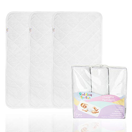 Cubiertas para cambiadores acolchadas altamente absorbentes (paquete de 3). Tamaño más grande, hipoalergénicas y suaves 38x74 cm (15" x 29") Hechas con rayón de bambú 100% Cubiertas para cambiadores acolchadas altamente absorbentes (paquete de 3). Tamaño más grande, hipoalergénicas y suaves 38x74 cm (15" x 29") Hechas con rayón de bambú 100%