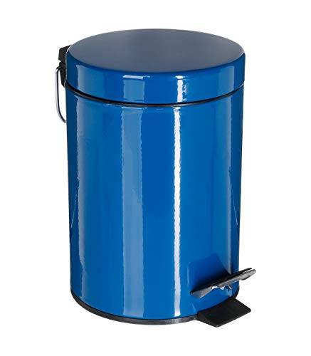 Cubo de basura metálico azul marino 3 l