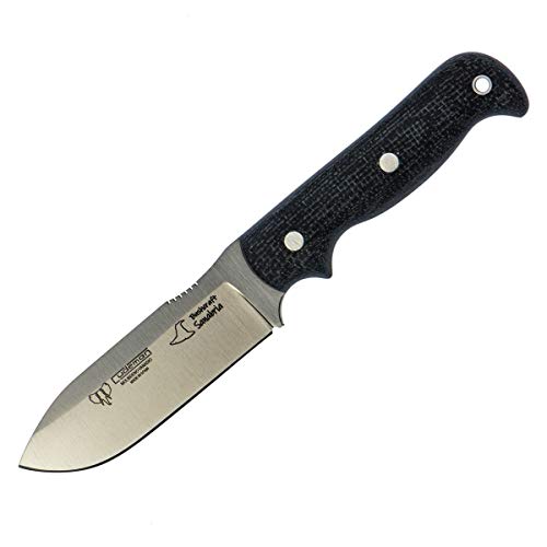 Cuchillo Cudeman 181-T Sanabria BUSHCRAFT de un Duende de Negro Hoja de Acero MoVa de 9 cm empuñadura de Yute Negra de 10 cm Funda de Cuero para Caza, Pesca, Supervivencia y Bushcraft Cuchillo Cudeman 181-T Sanabria BUSHCRAFT de un Duende de Negro Hoja de Acero MoVa de 9 cm empuñadura de Yute Negra de 10 cm Funda de Cuero para Caza, Pesca, Supervivencia y Bushcraft