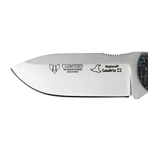 Cuchillo Cudeman 182-T Mini Sanabria II BUSHCRAFT de un Duende de Negro Hoja de Acero MoVa de 7 cm empuñadura de Yute Negro de 8,5 cm Funda de Cuero para Caza, Pesca, Supervivencia y Bushcraft Cuchillo Cudeman 182-T Mini Sanabria II BUSHCRAFT de un Duende de Negro Hoja de Acero MoVa de 7 cm empuñadura de Yute Negro de 8,5 cm Funda de Cuero para Caza, Pesca, Supervivencia y Bushcraft