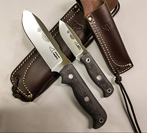 Cuchillo Cudeman 182-Y Mini Sanabria II BUSHCRAFT de un Duende de Negro Hoja de Acero MoVa de 7 cm empuñadura de Yute marrón de 8,5 cm Funda de Cuero para Caza, Supervivencia y Bushcraft Cuchillo Cudeman 182-Y Mini Sanabria II BUSHCRAFT de un Duende de Negro Hoja de Acero MoVa de 7 cm empuñadura de Yute marrón de 8,5 cm Funda de Cuero para Caza, Supervivencia y Bushcraft