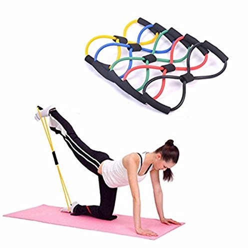Cuerda Banda Elástica Tubo Tipo 8 para Gimnasio Entrenamiento Rehabilitación Yoga Pilates Colores 1 Pcs