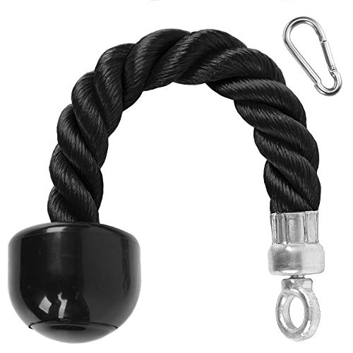 Cuerda de tríceps individual, para tríceps, cuerda de nailon para tríceps, cuerda para tirar hacia abajo con mango antideslizante, multigimnasio, entrenamiento, bíceps, tríceps, gimnasio o casa Cuerda de tríceps individual, para tríceps, cuerda de nailon para tríceps, cuerda para tirar hacia abajo con mango antideslizante, multigimnasio, entrenamiento, bíceps, tríceps, gimnasio o casa