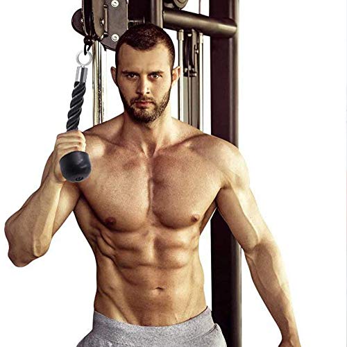 Cuerda de tríceps individual, para tríceps, cuerda de nailon para tríceps, cuerda para tirar hacia abajo con mango antideslizante, multigimnasio, entrenamiento, bíceps, tríceps, gimnasio o casa Cuerda de tríceps individual, para tríceps, cuerda de nailon para tríceps, cuerda para tirar hacia abajo con mango antideslizante, multigimnasio, entrenamiento, bíceps, tríceps, gimnasio o casa