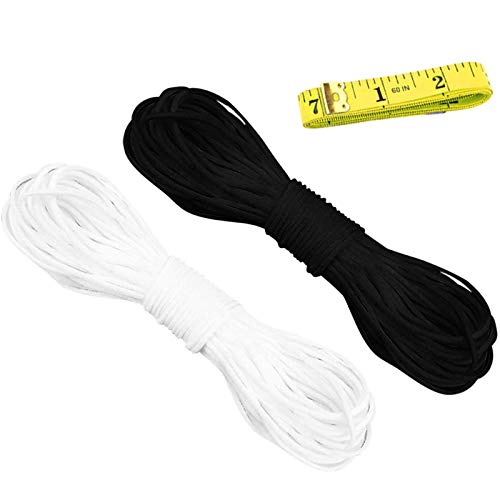 Cuerda Elastica 2 Piezas, Redondos Cintas elásticas para Costura Y Manualidades DIY Cordon, Cordón goma para Elástico de Cuerda Tela para Coser Ropa【3mm, 20m】 Cuerda Elastica 2 Piezas, Redondos Cintas elásticas para Costura Y Manualidades DIY Cordon, Cordón goma para Elástico de Cuerda Tela para Coser Ropa【3mm, 20m】