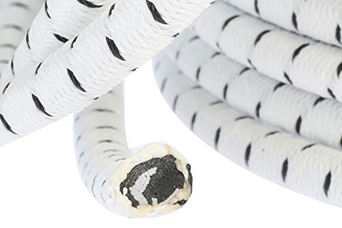 Cuerda Elastica 8mm. Monotex Polietileno. Piscinas (Standard NF P 90-308) Toldos Acampadas Exteriores Manualidades Nautica Amarres Escalada Resistente al Agua (25m, Blanco Chiné) Cuerda Elastica 8mm. Monotex Polietileno. Piscinas (Standard NF P 90-308) Toldos Acampadas Exteriores Manualidades Nautica Amarres Escalada Resistente al Agua (25m, Blanco Chiné)