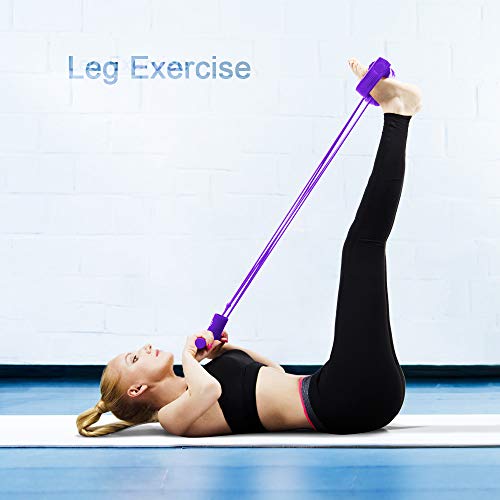 Cuerda para ejercitar piernas, 4 tubos, multifunción, para yoga, fitness, pedal, cuerda de tracción, culturismo, expansión, bandas de resistencia para el ejercicio en casa y el gimnasio (morado) Cuerda para ejercitar piernas, 4 tubos, multifunción, para yoga, fitness, pedal, cuerda de tracción, culturismo, expansión, bandas de resistencia para el ejercicio en casa y el gimnasio (morado)