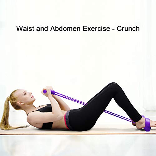 Cuerda para ejercitar piernas, 4 tubos, multifunción, para yoga, fitness, pedal, cuerda de tracción, culturismo, expansión, bandas de resistencia para el ejercicio en casa y el gimnasio (morado) Cuerda para ejercitar piernas, 4 tubos, multifunción, para yoga, fitness, pedal, cuerda de tracción, culturismo, expansión, bandas de resistencia para el ejercicio en casa y el gimnasio (morado)