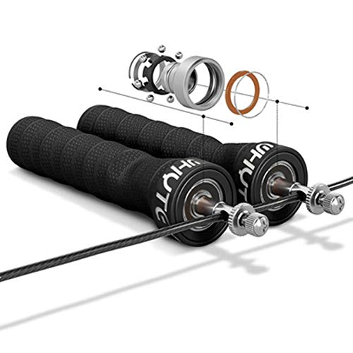 Cuerda para Saltar de Alta Velocidad, Speed Rope Crossfit Incluye 2 Comba de Saltar Rodamiento Rápido Comba de Boxeo Cuerda para Saltar de Alta Velocidad, Speed Rope Crossfit Incluye 2 Comba de Saltar Rodamiento Rápido Comba de Boxeo