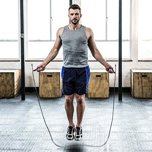 Cuerda para Saltar de Alta Velocidad, Speed Rope Crossfit Incluye 2 Comba de Saltar Rodamiento Rápido Comba de Boxeo Cuerda para Saltar de Alta Velocidad, Speed Rope Crossfit Incluye 2 Comba de Saltar Rodamiento Rápido Comba de Boxeo