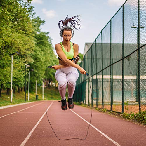 Cuerda para Saltar,Comba de Crossfit, Boxeo, MMA con Contador y Medidor de Calorías,Cuerda de Salto Longitud Ajustable,2 Formas de Entrenamiento Fitness en Casa, Oficina o Gimnasio