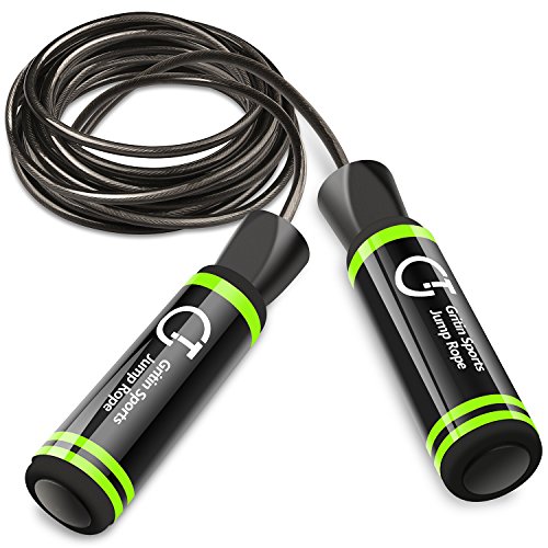 Cuerda para Saltar,Gritin Velocidad Cuerda de salto con mango de espuma de suave y cuerda ajustable libre y rodamientos de bolas rápidos para entrenamientos de gimnasia-Negro Cuerda para Saltar,Gritin Velocidad Cuerda de salto con mango de espuma de suave y cuerda ajustable libre y rodamientos de bolas rápidos para entrenamientos de gimnasia-Negro