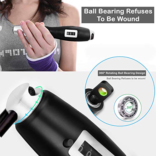 Cuerda saltar Cuerda saltar ajustable para ejercicio aeróbico como entrenamiento velocidad, con contador y cuerda saltar velocidad rápida suave para entrenamiento, para hombres, mujeres y niños Cuerda saltar Cuerda saltar ajustable para ejercicio aeróbico como entrenamiento velocidad, con contador y cuerda saltar velocidad rápida suave para entrenamiento, para hombres, mujeres y niños