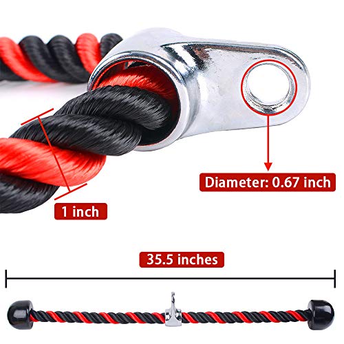 Cuerda Triceps Cuerda Para Empujar y Tirar Hacia Abajo de TríCeps Para Multi-Gimnasio y 2x Multifuncional, Cable de Agarre Potente Con Gancho de Seguridad,Combinaciones de Entrenamiento de Fuerza Cuerda Triceps Cuerda Para Empujar y Tirar Hacia Abajo de TríCeps Para Multi-Gimnasio y 2x Multifuncional, Cable de Agarre Potente Con Gancho de Seguridad,Combinaciones de Entrenamiento de Fuerza