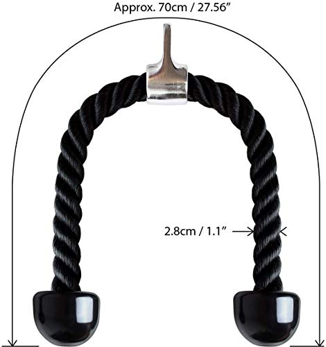 Cuerda Tríceps - Cuerda para Entrenamiento Trabajos Pesados Cuerda Biceps Cable de Fijación Nylon Triceps Cuerda Polea Desplegable Manijas Antideslizantes para Fitness Body Building Uso Doméstico Cuerda Tríceps - Cuerda para Entrenamiento Trabajos Pesados Cuerda Biceps Cable de Fijación Nylon Triceps Cuerda Polea Desplegable Manijas Antideslizantes para Fitness Body Building Uso Doméstico